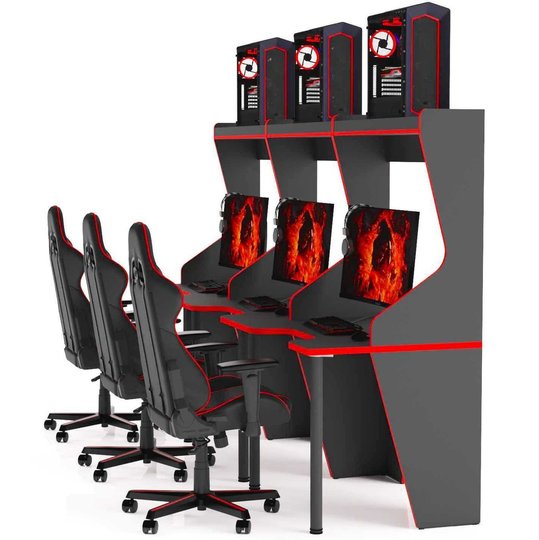 СТОЛ ДЛЯ КОМПЬЮТЕРНОГО КЛУБА XGAMER CYBER XG10/BR