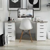 Компьютерный стол лофт SPACE LS16-2ТВ/RUANDA-WHITE