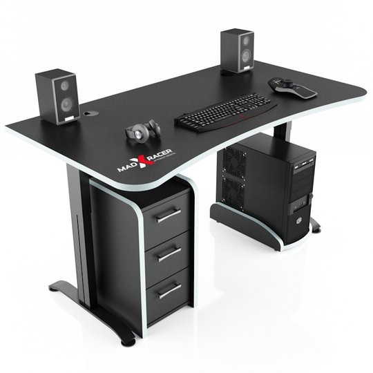 Игровой компьютерный стол MADXRACER ARENA GTS14/BW