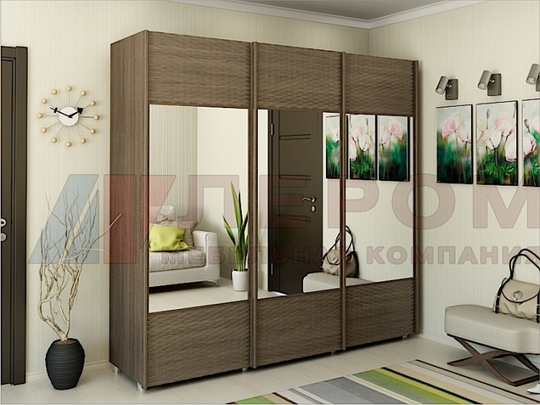 Шкаф-купе КП-332 (3-х дверный) 2242х650х2172мм