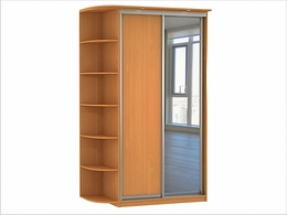 Шкаф-купе ШК-01-01 (2-х дверный, с приставкой и подсветкой) 1260х600х2200/2400мм