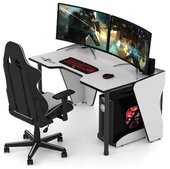 Игровой стол для компьютера MADXRACER KING GT14/WHITE-B