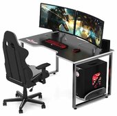 Игровой стол для компьютера MADXRACER KING GTS15/BW